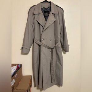 Vintage 1970s London Fog Trench Coat USA Made Wimsutta Size 12